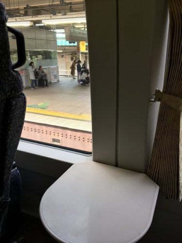 スーパービュー踊り子号グリーン車からの眺め（東京駅）